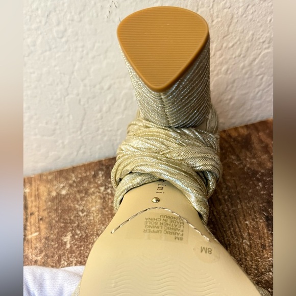 Gianni Bini Gold Strappy Heels sandals - Picture 7 of 13